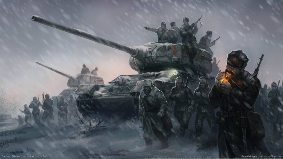 Spooky Company of Heroes wallpaper for a haunting experience