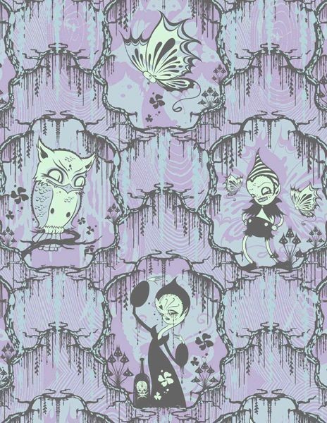 classic Gothic wallpaper motifs