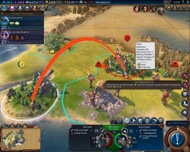 colorful Civilization VI in-game visuals