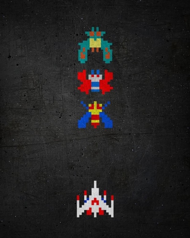 colorful Galaga wallpaper backgrounds