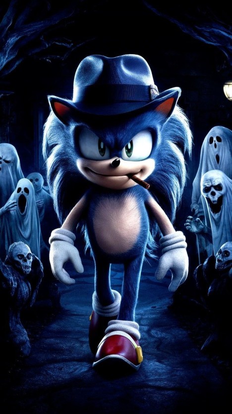 Spooky Super Sonic wallpaper for fans who crave unstoppable power