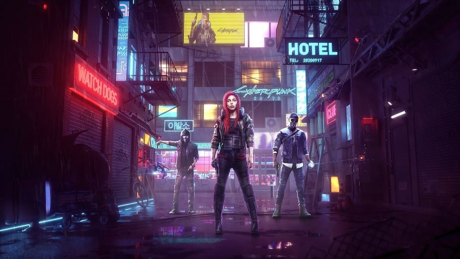 Cyberpunk cityscape wallpaper themes