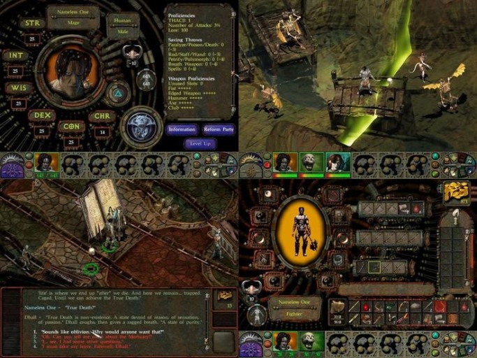 evocative Planescape: Torment atmosphere images.