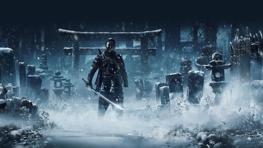 iconic Ghost of Tsushima game art