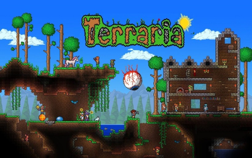 pixel art Terraria wallpaper