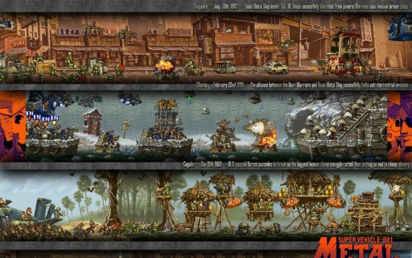 stunning Metal Slug illustrations for screens