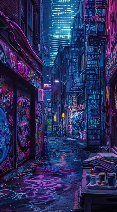 vibrant Cyberpunk wallpaper collection