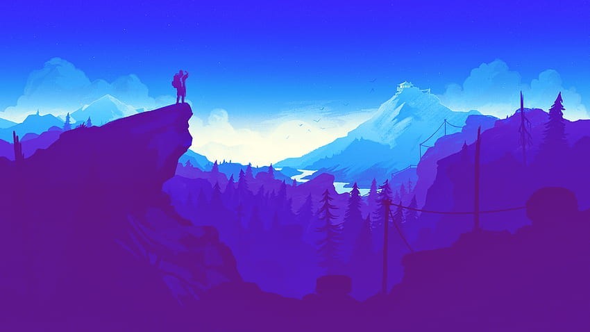 vibrant Firewatch game backgrounds