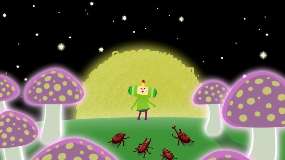 vibrant Katamari Damacy scenes wallpapers.