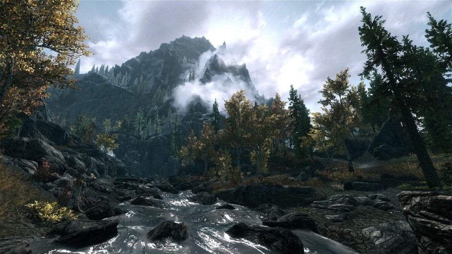 vibrant Skyrim nature wallpaper