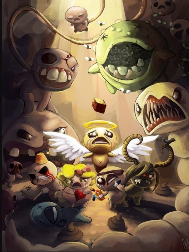 vibrant The Binding of Isaac art wallpaper